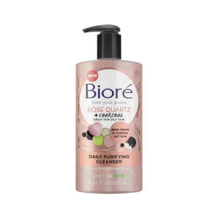 Biore Rose & Charcoal Daily Purifying Cleanser