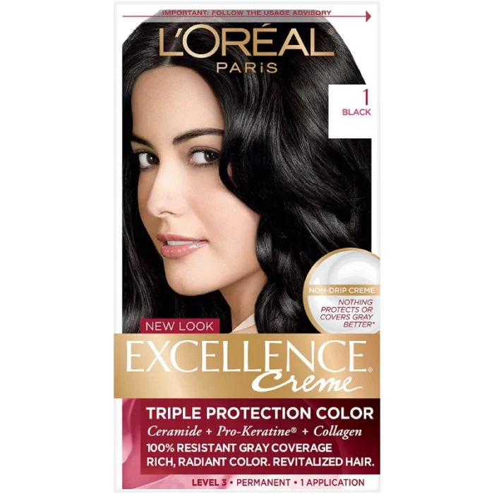 L’Oreal Paris Excellence Creme Permanent Hair Color Black 1