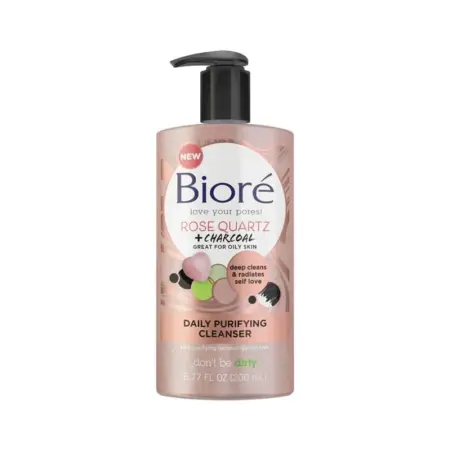 Biore Rose & Charcoal Daily Purifying Cleanser 200ml