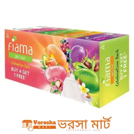 Fiama Gel Bar Buy 4 Get 1 Free Soap Indian 625G