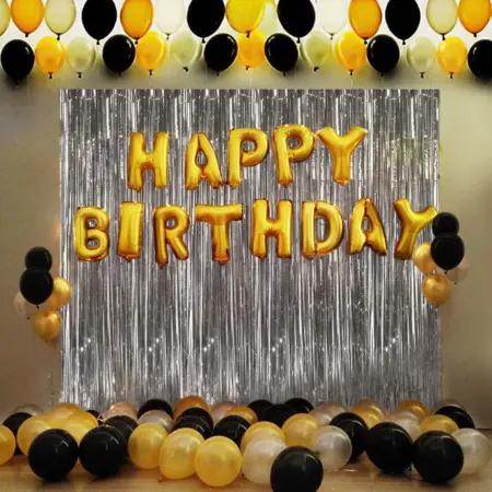 Happy birthday foil decoration