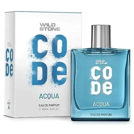 Wild Stone CODE Acqua Eau De Parfume for Men, 100ml|Luxury Long Lasting Fragrance|Fresh Sparkling & Energising Premium Perfume for Men