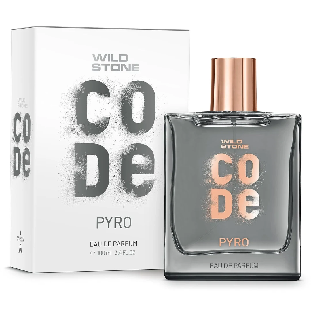 Wild Stone CODE Pyro Eau De Perfume for Men 100ml|Bold, Intense & Vibrant Fragrance| Luxury Men Perfume with Long Lasting Aromae