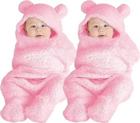Winter Baby Blanket Pink Colour