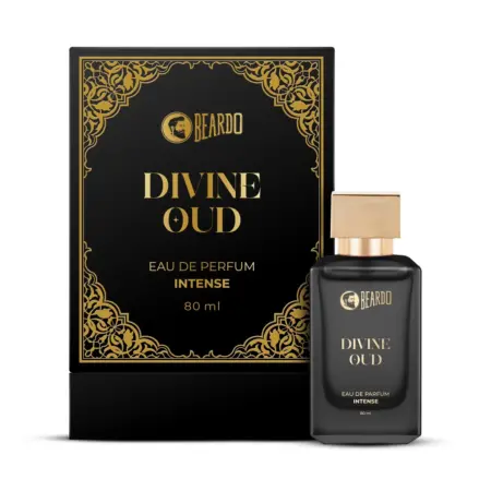 Beardo Divine Oud Perfume EDP 80ml bottle with premium Arabian oud fragrance