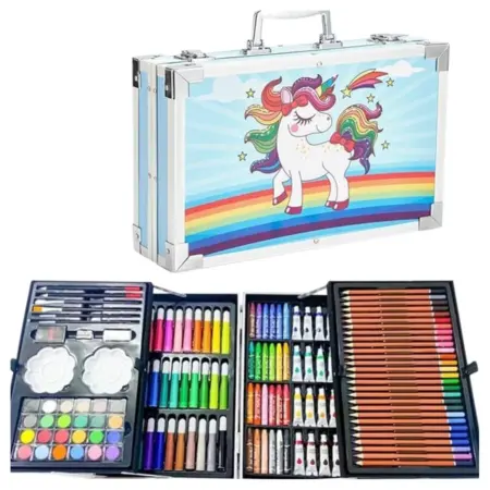 145 Pcs Art Studio Colouring Briefcase Art Painting With Aluminum Case