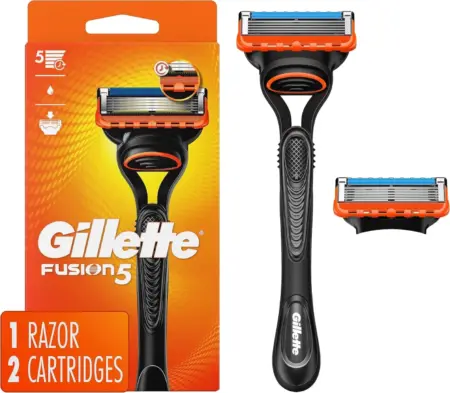 Gillette Fusion5 Manual Razor Handle with 2 Blade Refills