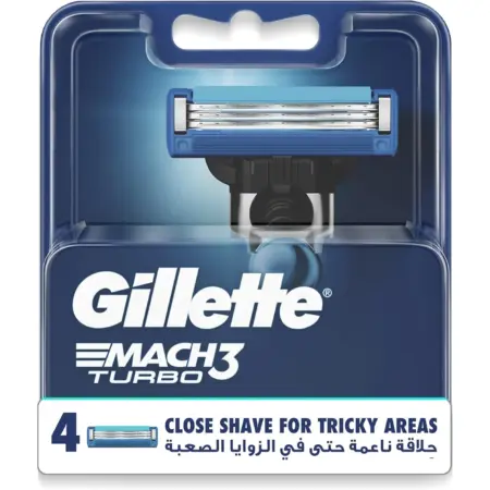 Gillette Mach 3 Turbo Manual Shaving Razor Blades 4s Pack Cartridge Price in Bangladesh