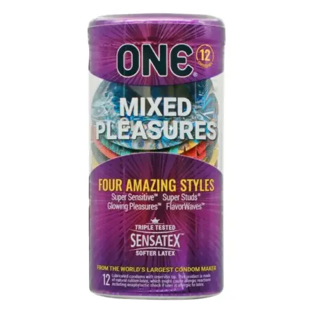 ONE Mixed Pleasures 12's Pack Latex Condom