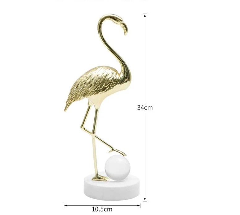 Copper Flamingo With Crystal Ball 1 Pic 4 Copper Flamingo With Crystal Ball 1 Pic - Image 4